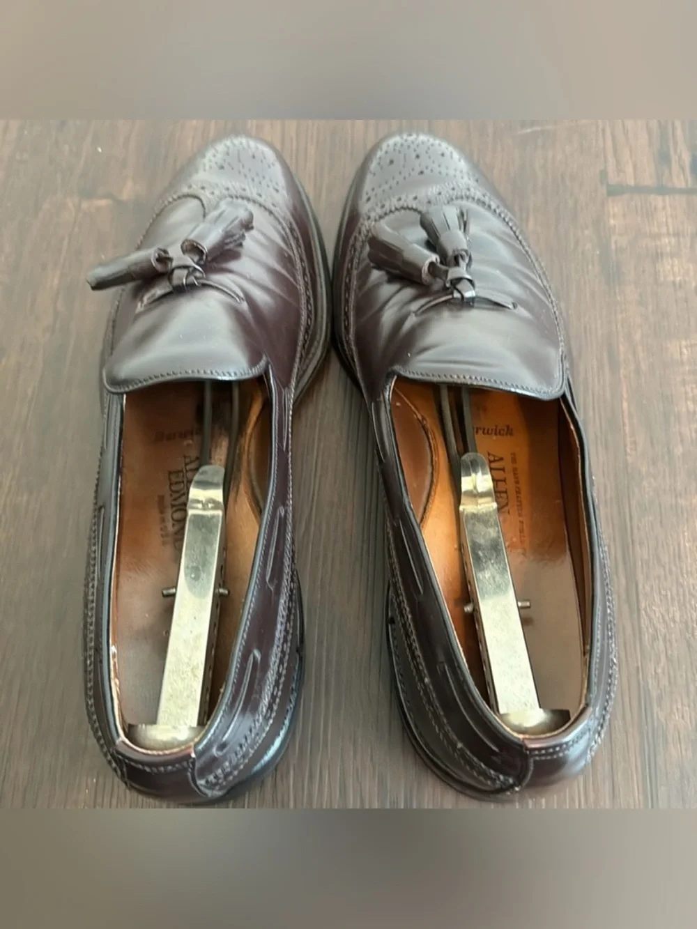 Allen Edmonds Arlington Wingtip Tassel Kiltie Loafer Men's Size 9B Burgundy